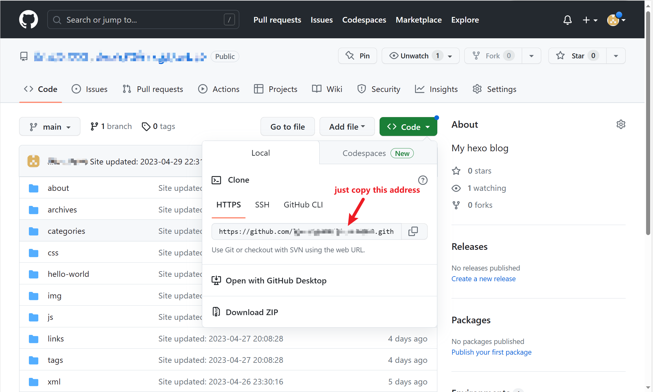 Your repository address
