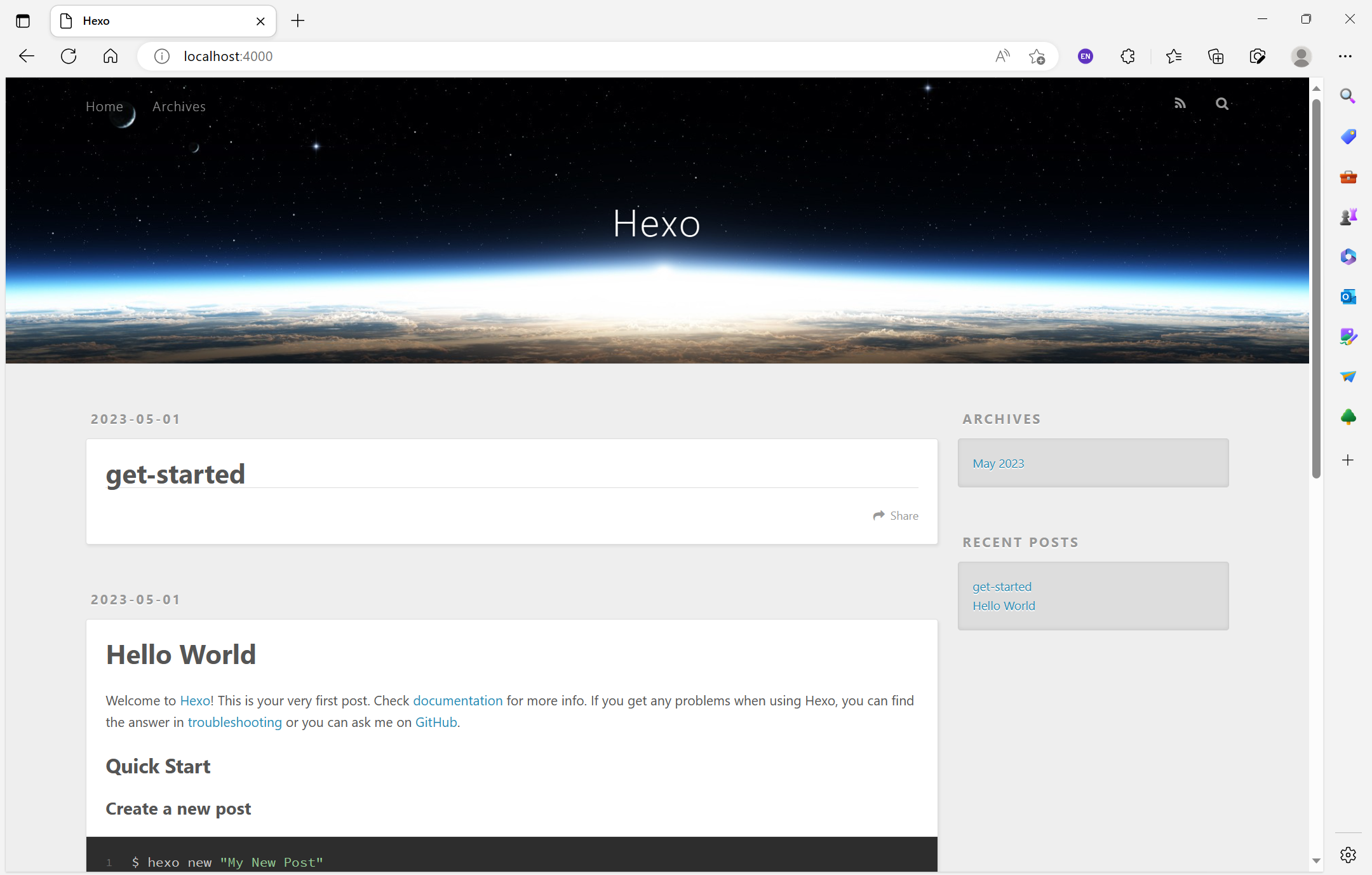 view your blog locally